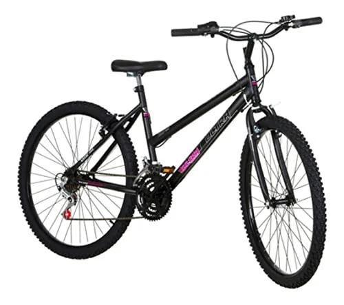 Bicicleta de Passeio Ultra Bikes Esporte Aro 26 Reforçada Freio V-Brake – 18 Marchas Preto