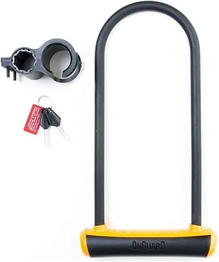 Cadeado Onguard 8152 U-Lock com Chave para Bicicleta e Moto