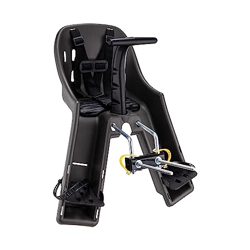 Cadeirinha Baby Bike Grafite e Preta - Dianteira