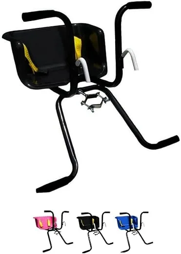 Cadeirinha Dianteira Bike Baby Preta com Cinto - Até 15kg