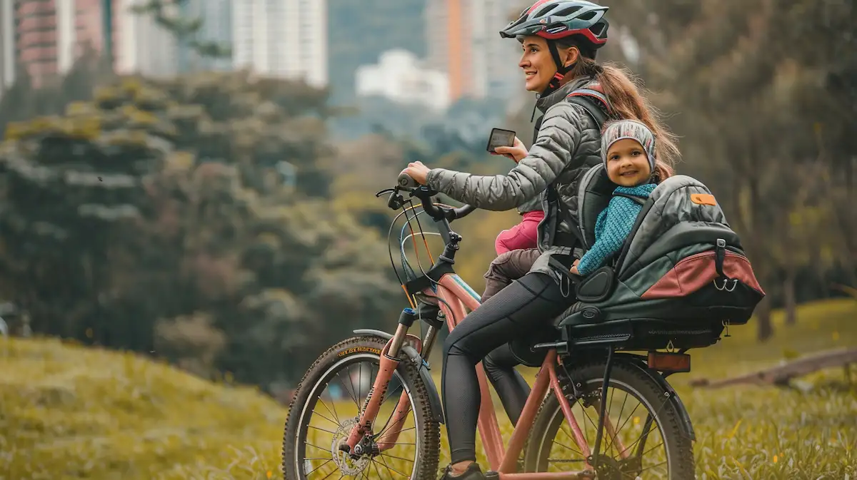 Cadeirinha para bicicleta dianteira 25kg e traseira 30kg