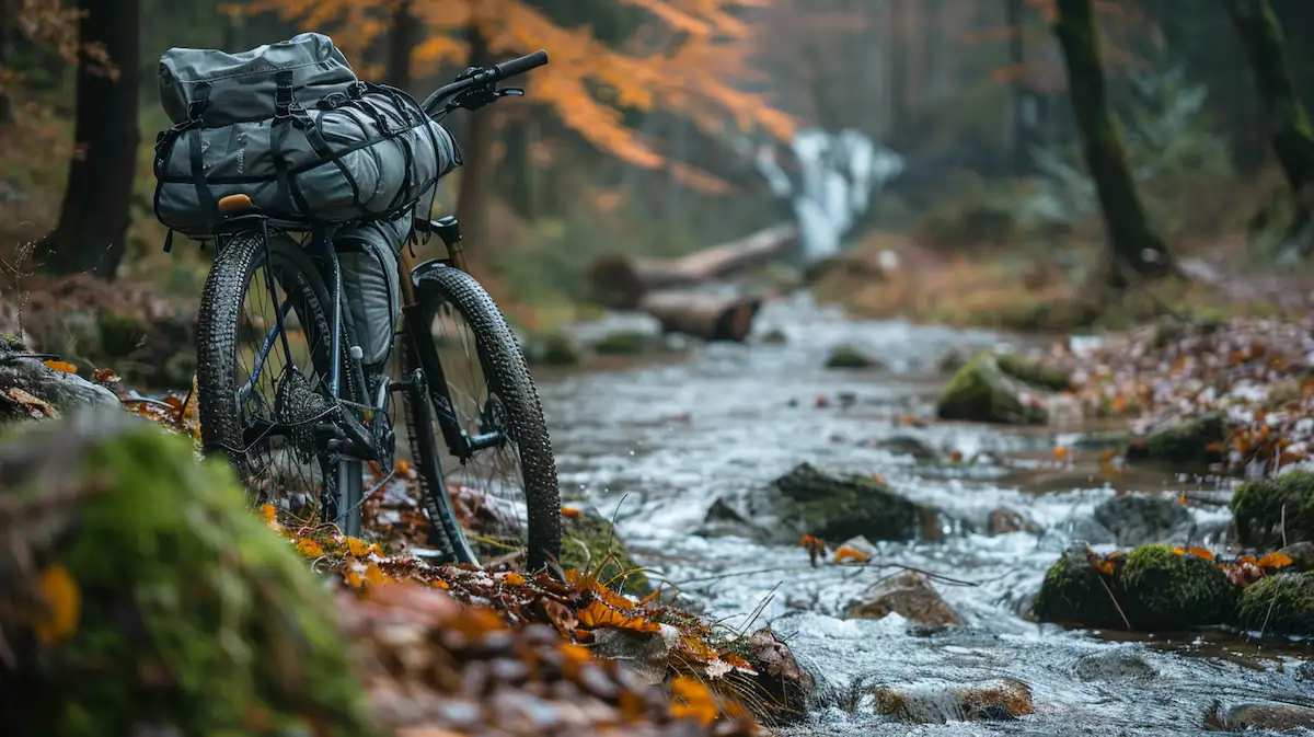 Bolsa para bike a prova d'água com detalhes refletivos