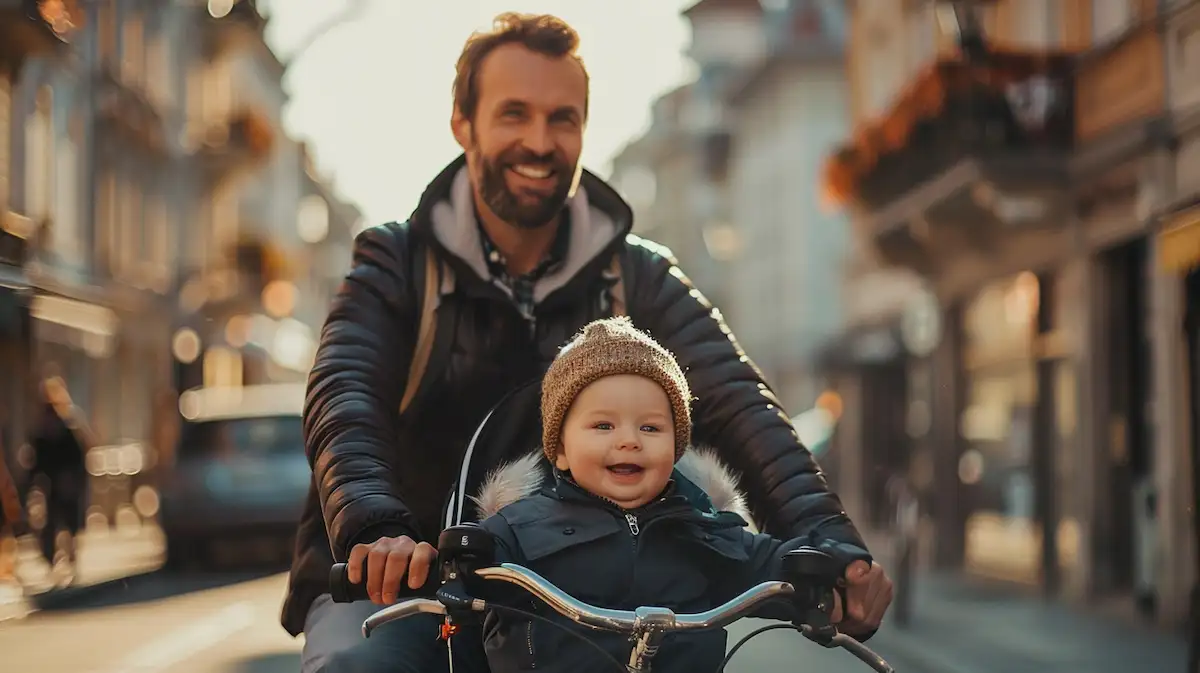 instalação de cadeirinha de bebê para bicicleta